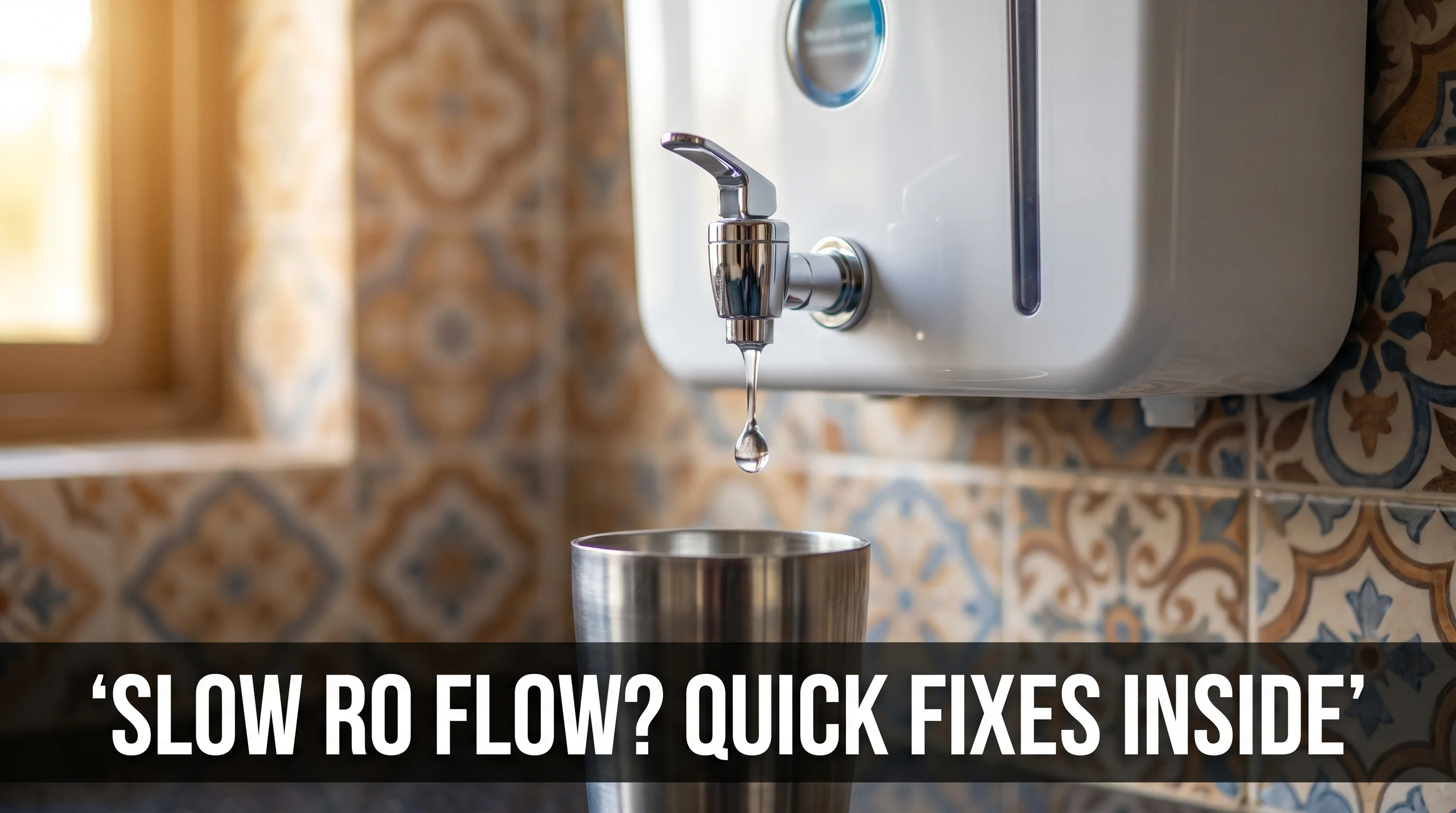 A Drastic Drop in Water Flow Rate in Ro What to do?