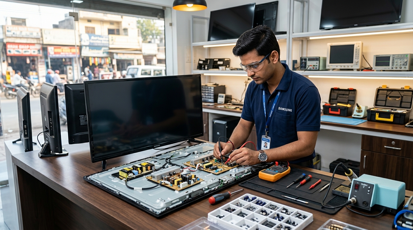 LED TV No Display and Sound Problems: Repair Guide for Saharanpur